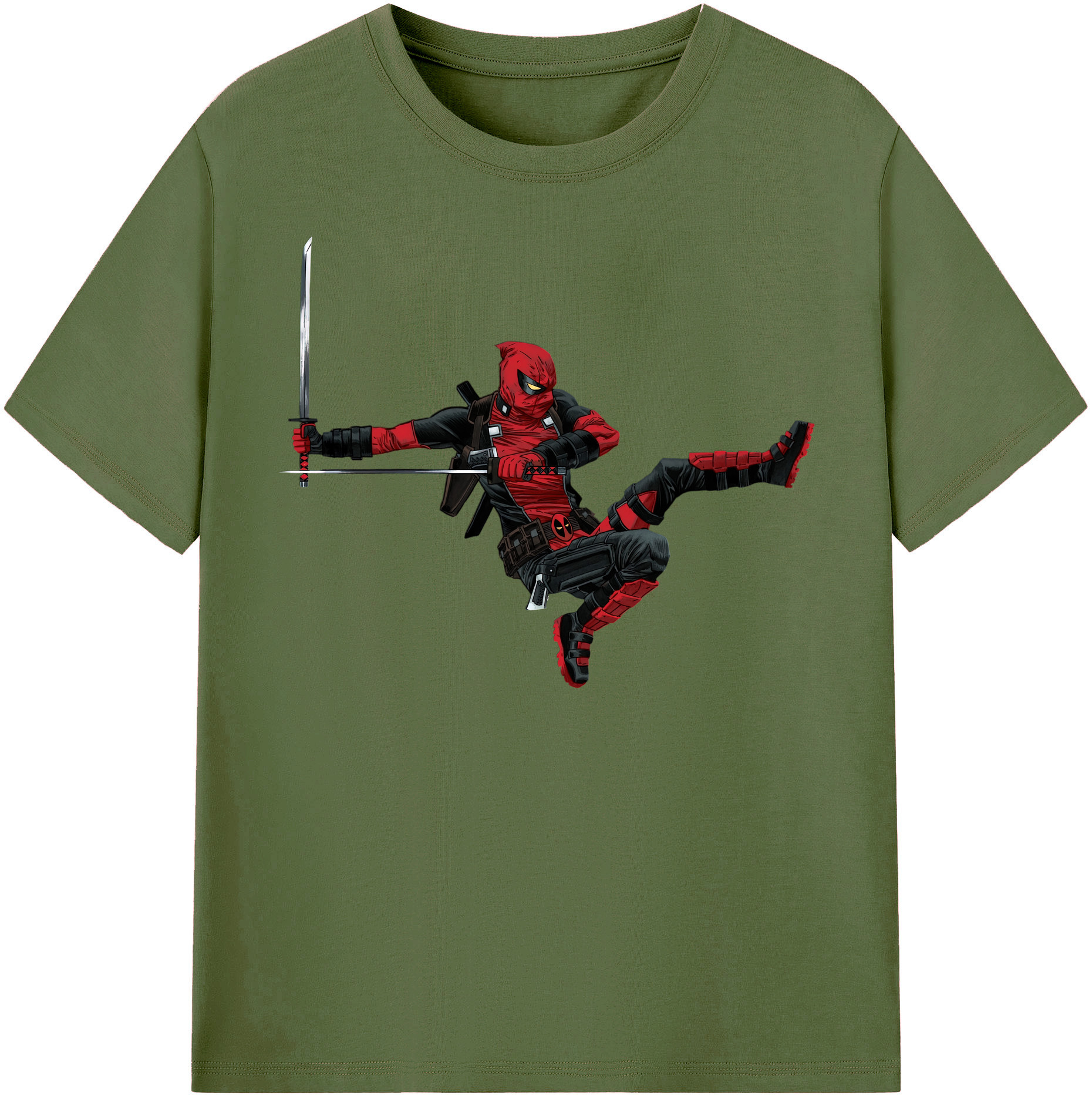 （画像用） Deadpool デッドプール 綿100％半袖Tシャツ（フロントプリント）